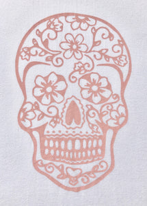 BondiEco Long sleeve luxe modal t-shirt with subtle rose sugar skull print.